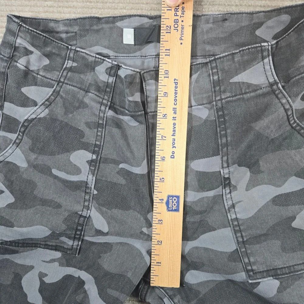 Kut from the Kloth Women‎ 10 Grey Camo Reese Ankle Straight Leg Utility Pants
